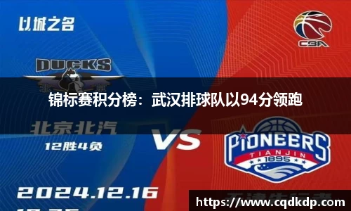 锦标赛积分榜：武汉排球队以94分领跑